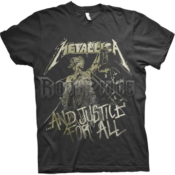 Metallica - Justice Vintage - Unisex Póló - METTS14MB