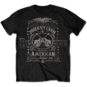 Johnny Cash - American Rebel 2 - Unisex Póló - JCTS11MB