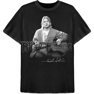 Kurt Cobain - Guitar Live Photo - Unisex Póló - KCTS04MB