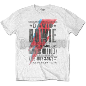 David Bowie - Hammersmith Odeon - Unisex Póló - BOWTS28MW