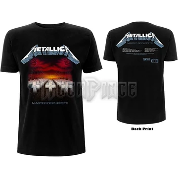 Metallica - Master of Puppets Tracks - unisex póló - METTS23MB