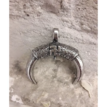 Horn with Swastika - acél medál
