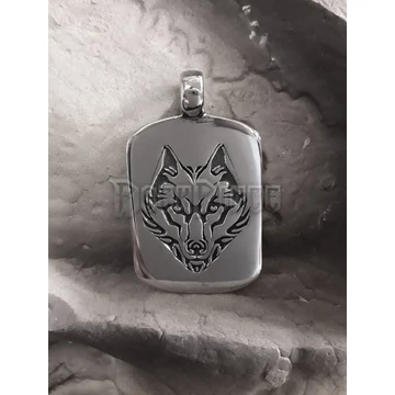 Wolf Dog Tag - acél medál