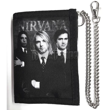 NIRVANA - Band B&amp;W - pénztárca lánccal