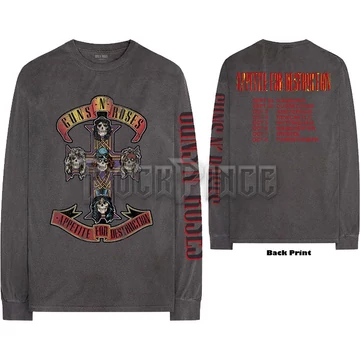 Guns N&#039; Roses - Appetite Tour - unisex hosszú ujjú póló - GNRLST64MC