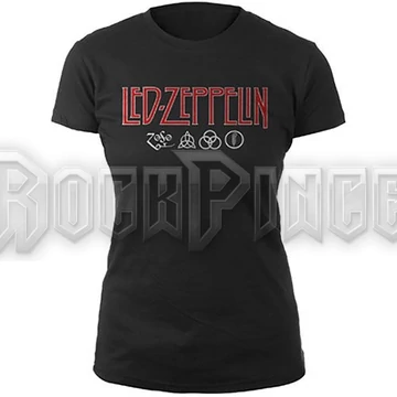 Led Zeppelin - Logo &amp; Symbols - női póló - LZTS01LB