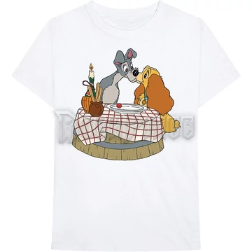 Disney - The Lady &amp; The Tramp Kissing Pose - Unisex Póló - LTTS01MW