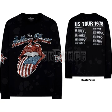 The Rolling Stones - US Tour &#039;78 - unisex hosszú ujjú póló - RSLST116MB