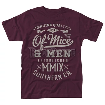 OF MICE AND MEN - GENUINE (MAROON) - PH10335