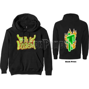 Billie Eilish - Airbrush Flames Blohsh - unisex kapucnis pulóver - BILLIEHD10MB