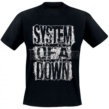 SYSTEM OF A DOWN - DISTRESSED LOGO - UNISEX PÓLÓ