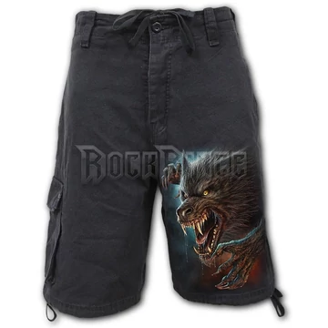 WILD MOON - Vintage Cargo Shorts Black - K072M701