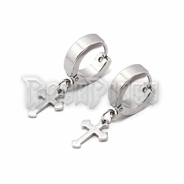 Thick Hoop with Gothic Cross - fülbevaló /1 db