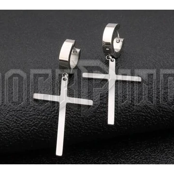 Thick Hoop with Big Cross - fülbevaló /1 db