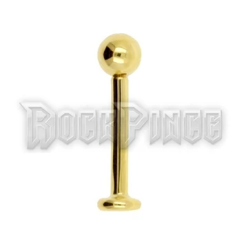 Gold steel ball labret - piercing