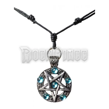 Turquoise inverted pentagram pendant - NEB101