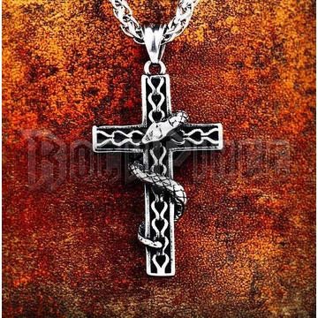 Snake Cross - acél medál