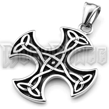 Celtic Round Cross - acél medál