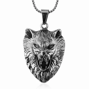 Wolf Snarl - acél medál