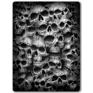 TWISTED SKULLS - Fleece Blanket with Double Sided Print - E032A501