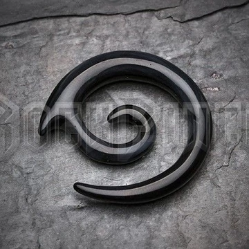 Black Twirl Fang Spiral - fültágító