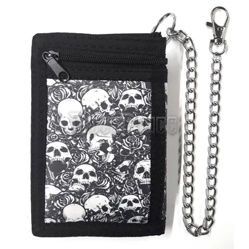 SKULLS N ROSES - pénztárca lánccal