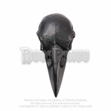 Alchemy - Raven Skull Hand Mirror - Black - kézi tükör V99B