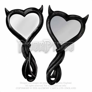 Alchemy - Devil&#039;s Heart (Black) - kézi tükör V80B