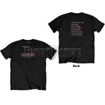 BlackPink - The Album Track list - Unisex Póló - BPTS03MB