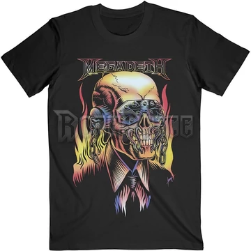 Megadeth - Flaming Vic - Unisex Póló - MEGATS05MB