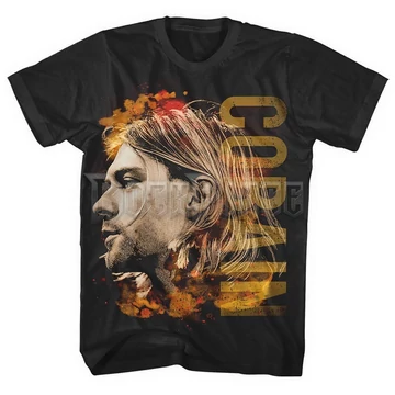 Kurt Cobain - Coloured Side View - Unisex Póló - KCTS07MB
