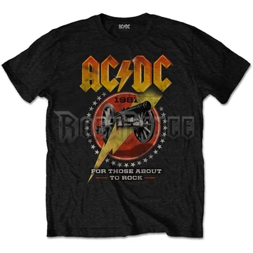 AC/DC - For Those About To Rock 81 - Unisex Póló - ACDCTS75MB