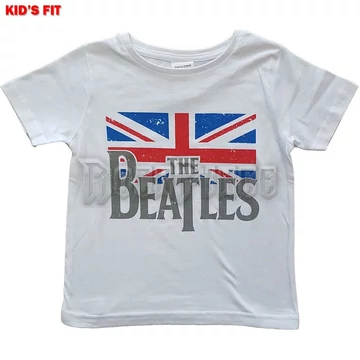 The Beatles - Logo &amp; Vintage Flag - gyerek póló - BEATTEE407BW