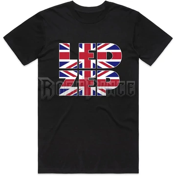 Led Zeppelin - Union Jack Type - Unisex Póló - LZTS22MB