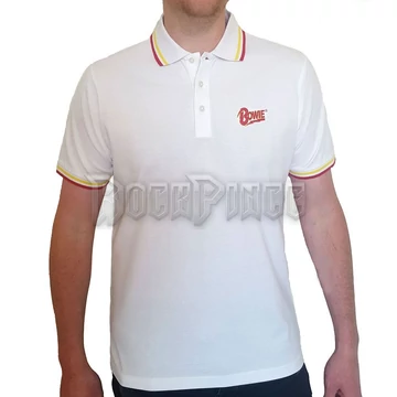 David Bowie - Flash Logo - Unisex Pólóing - BOWPS01MW