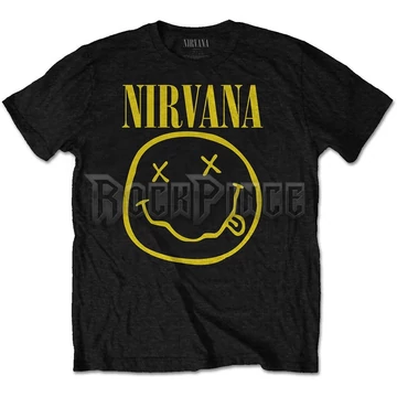 Nirvana - Yellow Happy Face - Unisex Póló - NIRVTS04MB