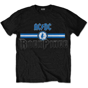 AC/DC - Blue Logo &amp; Stripe - unisex póló - ACDCTS80MB