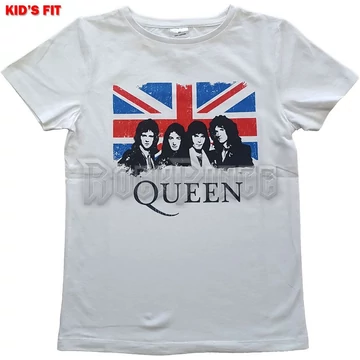 Queen - Vintage Union Jack - gyerek póló - QUTS12BW