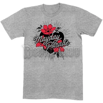 Mayday Parade - Heart and Flowers - unisex póló - MPTS01MG