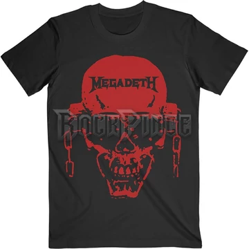 Megadeth - Vic Hi-Contrast Red - Unisex Póló - MEGATS03MB