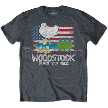 Woodstock - Flag - Unisex Póló - WOODTS10MDH