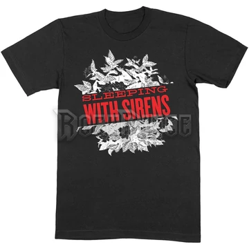 Sleeping With Sirens - Floral - Unisex Póló - SLEEPTS01MB