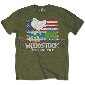Woodstock - Flag - Unisex Póló - WOODTS10MMG
