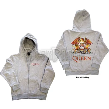 Queen - Classic Crest - unisex cipzáras kapucnis pulóver - QUZHD03MAG