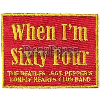 The Beatles - When I&#039;m Sixty Four - kisfelvarró - BEATSONGPAT08