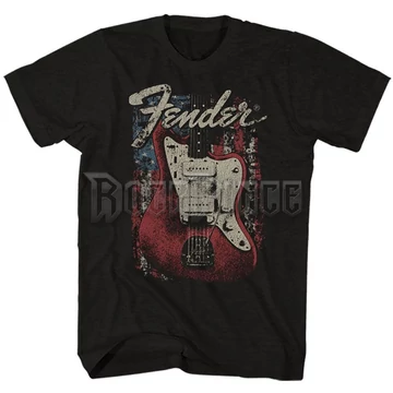 Fender - Distressed Guitar - unisex póló - FENDTS03MB / RTFEN0005