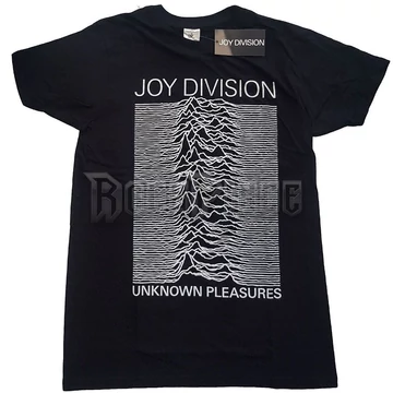 Joy Division - Unknown Pleasures White On Black - unisex póló - JDTS04MB