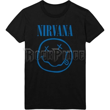 Nirvana - Blue Happy Face - Unisex Póló - NIRVTS12MB
