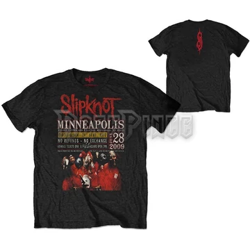 Slipknot - Minneapolis &#039;09 - unisex póló (környezetbarát) - SKECOTS01MB