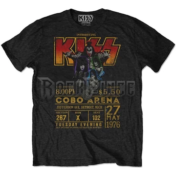 KISS - Cobo Arena &#039;76 - unisex póló (környezetbarát) - KISSECOTS01MB